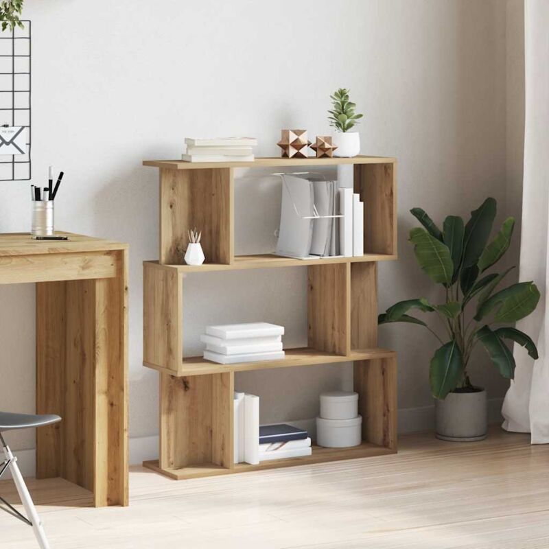 foto del prodotto libreria rovere artigianale 80x24x96 cm legno multistrato vidaxl
