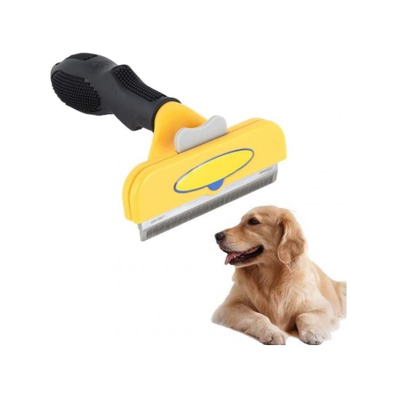 foto del prodotto spazzola pettine per animali cane gatto rimuove sottopelo pelo morto art. 20538