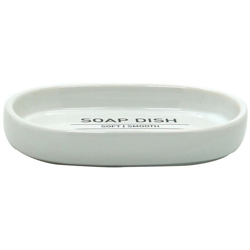 foto del prodotto portasapone in ceramica bianco serie white