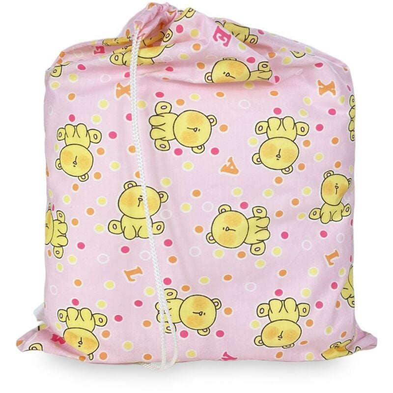 foto del prodotto tex family sacco asilo pierino misura grande maxi cm. 45x60 disegno orsetto rosa
