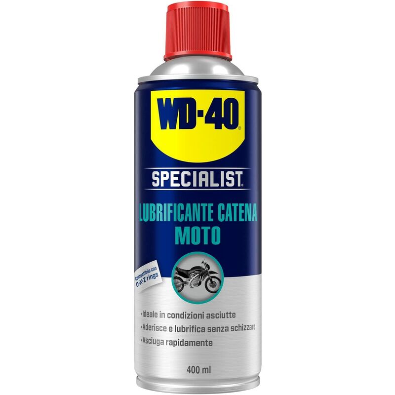 foto del prodotto wd 40 specialist moto spray lubrificante catena condizioni asciutte ml.400