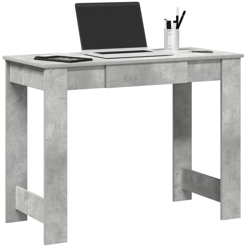 foto del prodotto vidaxl scrivania grigio cemento 100x45x75 cm in legno multistrato