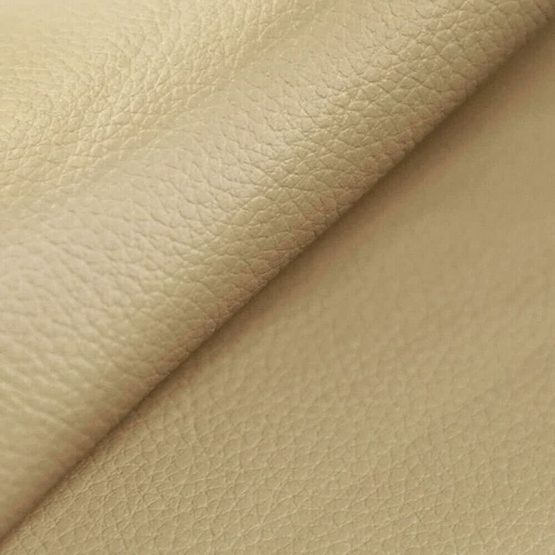 foto del prodotto similpelle morbida martellata ecopelle rivestimento pelle sintetica sedie cuscini beige 140x260 cm