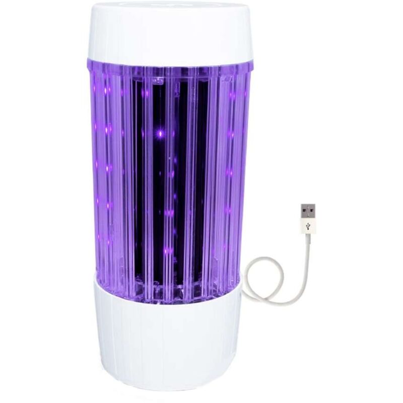foto del prodotto zanzariera elettrica usb lampada antizanzare bianco 11x11x24 cm sandokan