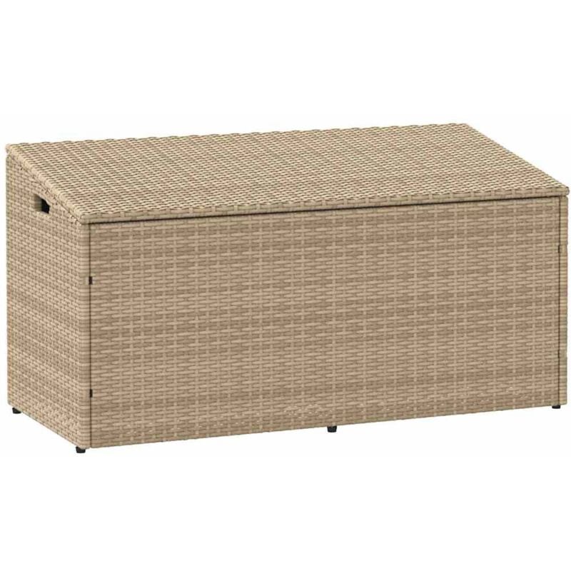 foto del prodotto vidaxl baule da giardino beige 110x50x58 cm polyrattan