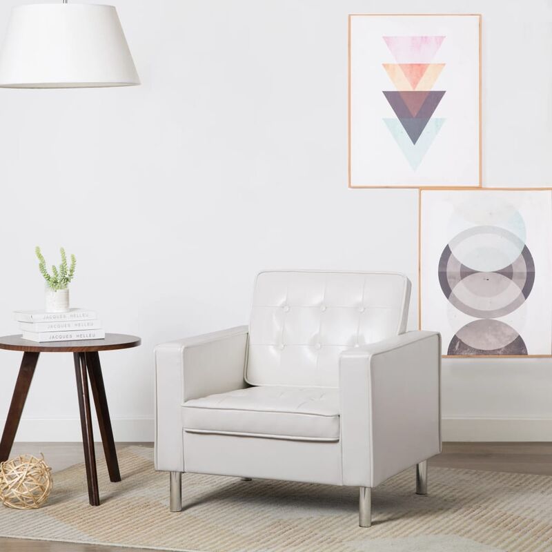 foto del prodotto prolenta premium furniture limited poltrona bianca in similpelle