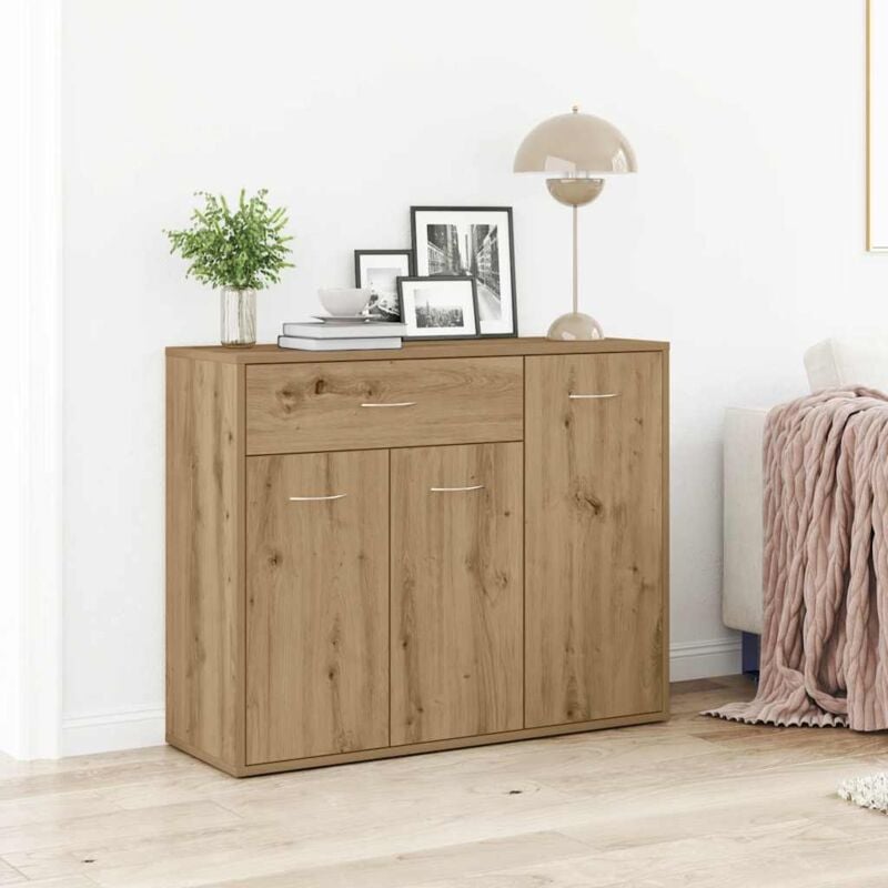 foto del prodotto vidaxl credenza rovere artigianale 88x30x70 cm in legno multistrato