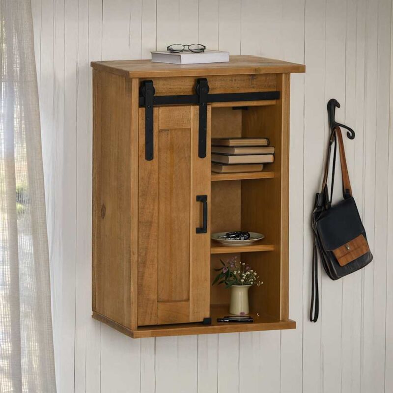 foto del prodotto vidaxl pensile halden con anta scorrevole 49x22,5x70 cm in pino