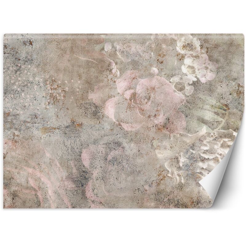 foto del prodotto carta da parati, foglie di palma cemento 3d 150x105