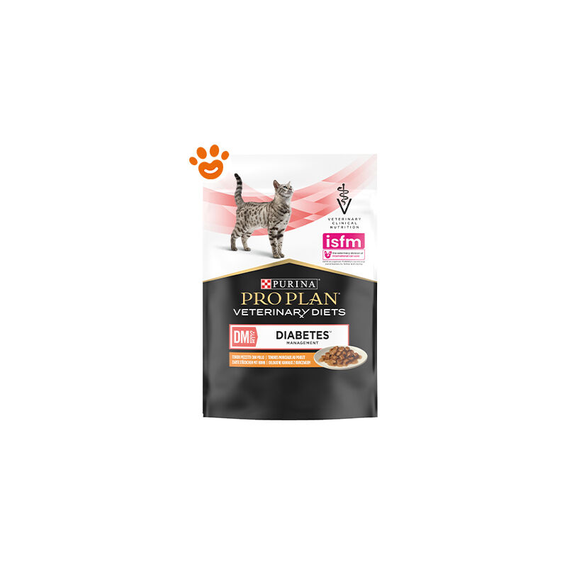 foto del prodotto purina cat pro plan veterinary diets dm diabetes management pollo purina cat pro plan veterinary diets dm diabetes management pollo bustina da 85
