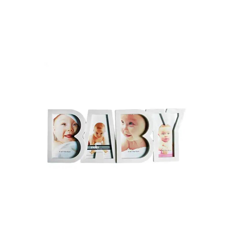 foto del prodotto cornice portafoto da tavolo in plastica baby bambini bimbi 4 fotografie foto