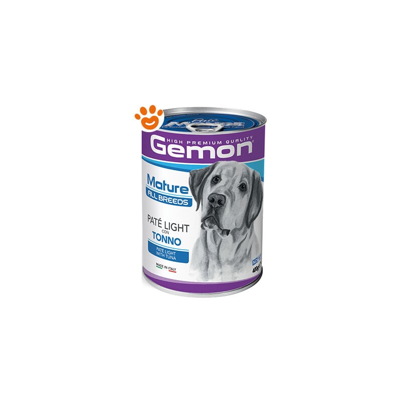 foto del prodotto monge gemon dog adult all breeds mature pat light con tonno monge gemon dog adult all breeds mature pat light con tonno lattina da 400 gr