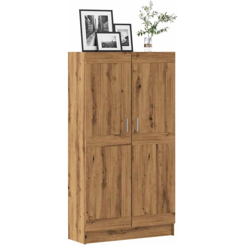 foto del prodotto libreria rovere artigianale 82,5x30,5x150 cm legno multistrato vidaxl