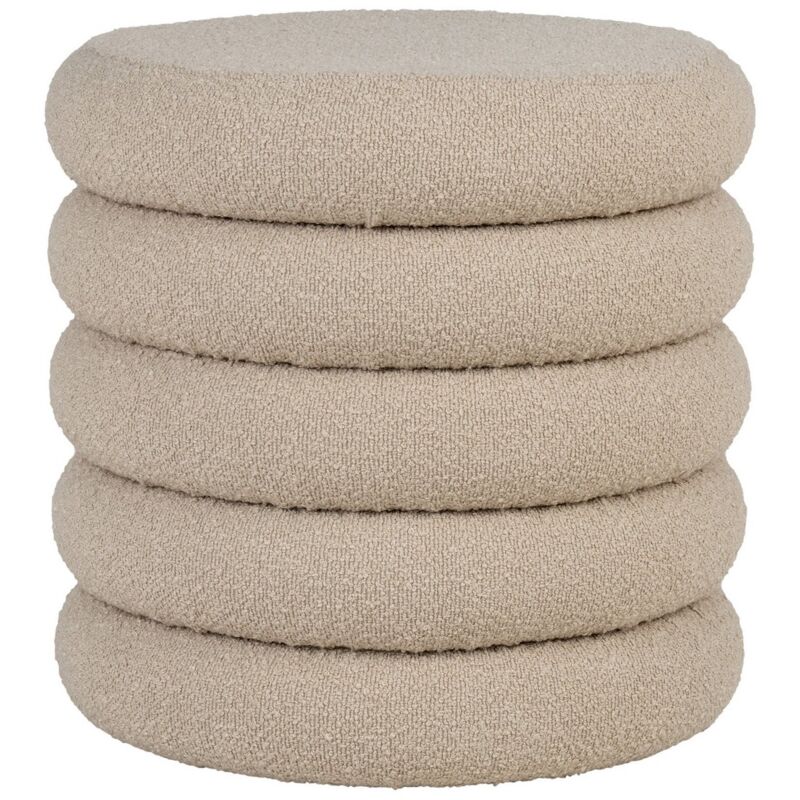 foto del prodotto pouf brooklyn, mdf, legno, schiuma, poliestere, beige, 44x44x44 cm