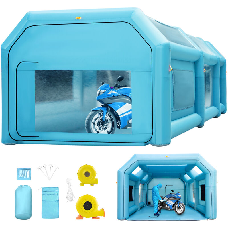 foto del prodotto mophorn cabina di verniciatura gonfiabile portatile di , cabina di verniciatura gonfiabile di 20x10x8.2ft, tenda di verniciatura dellautomobile con