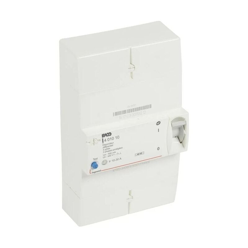 foto del prodotto 401010 enedis interruttore differenziale tetrapolare istantaneo da 500ma - 30a - legrand