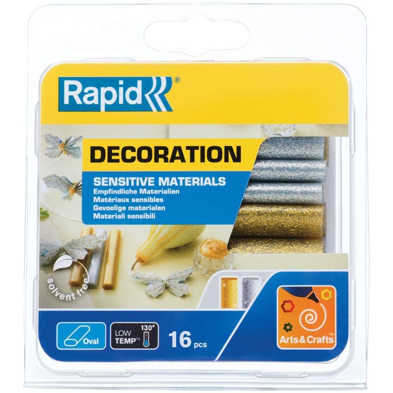 foto del prodotto 40108463 colla oval a bassa temperatura glitter oro argento, assortiti rapid