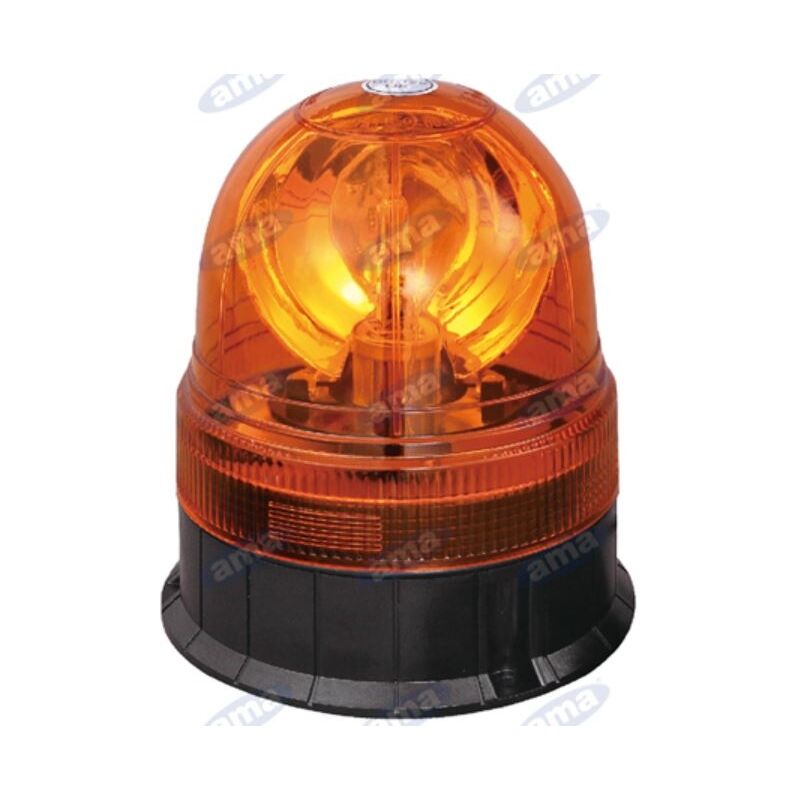 foto del prodotto girofaro alogeno 12v 55w base piana 160x140mm trattore veicolo industriale ip66