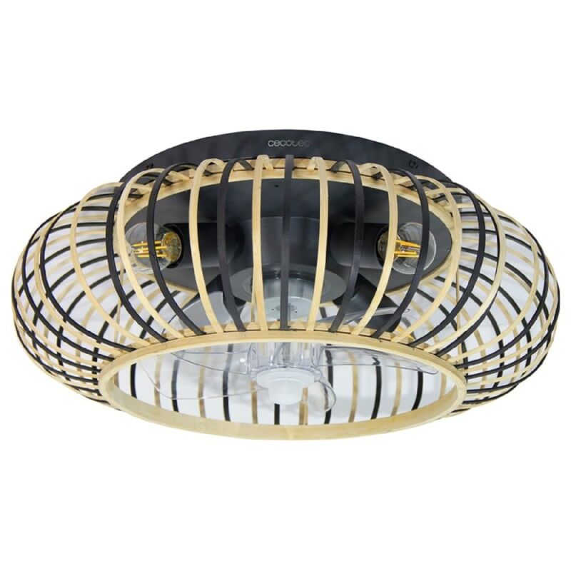 foto del prodotto ventilatori da soffitto energysilence lampaero 600 natural wood cecotec