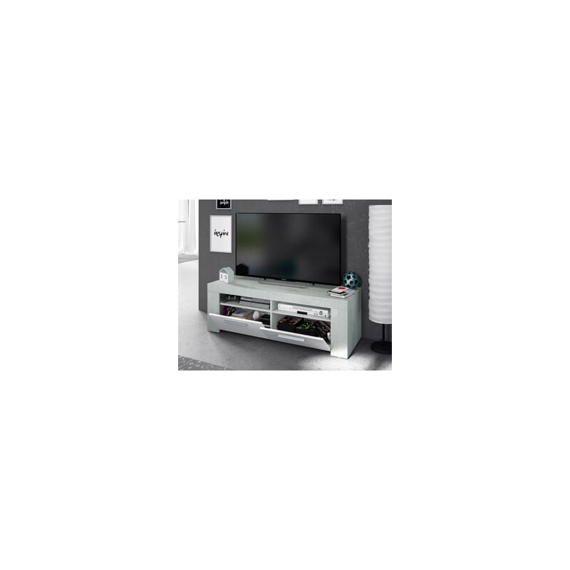 foto del prodotto kit mobile televisione tv ambit cm. 42x120x40h bianco cemento