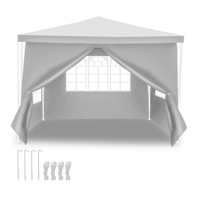 foto del prodotto padiglione matrimonio ricevimenti tenda festa pe facile montaggio 3x3m bianco hengda
