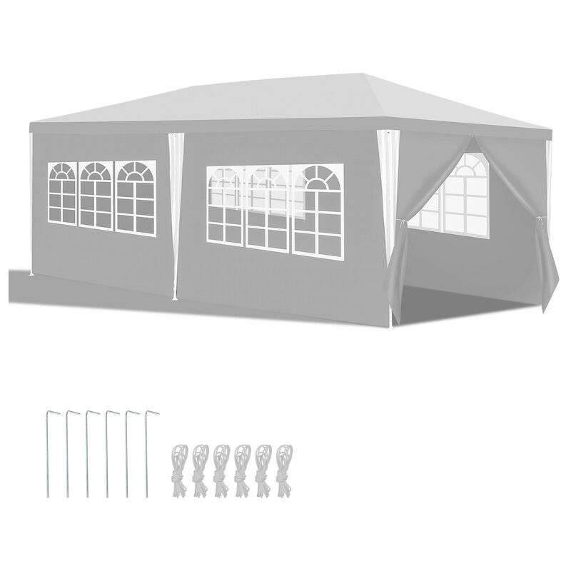 foto del prodotto tenda per eventi 3x6m tenda per eventi barbecue tenda per feste tenda da giardino uv padiglione bianco swanew