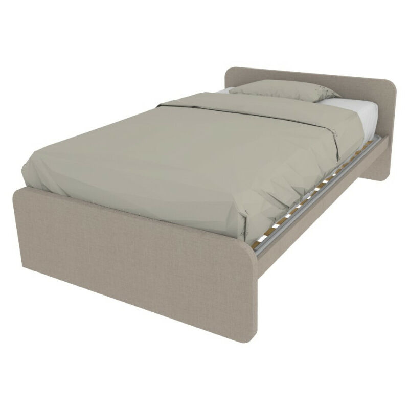 immagine 0 del prodotto letto una piazza e mezza con rete, ideale per camerette effetto tessuto