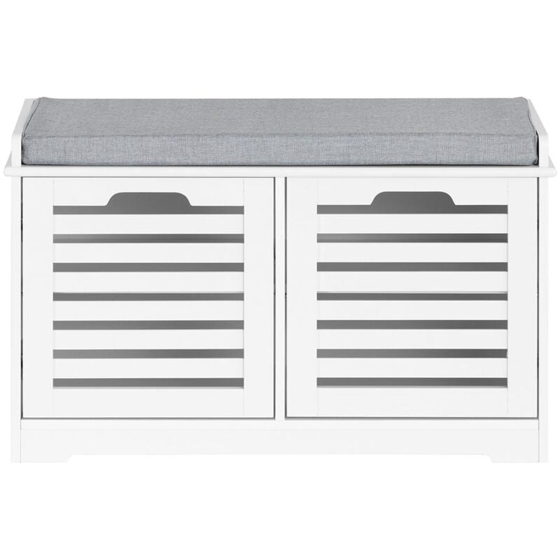 foto del prodotto panca scarpiera da ingresso con seduta panca contenitore l71xp35xa43 cm bianco fsr23 ii w sobuy