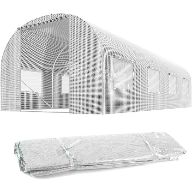 foto del prodotto lamina per tunnel da giardino 2,5x4m 10m2 plonos bianco