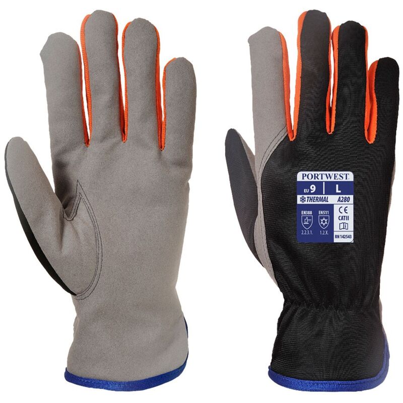 foto del prodotto guanti da lavoro invernali wintershield arancio nero 9