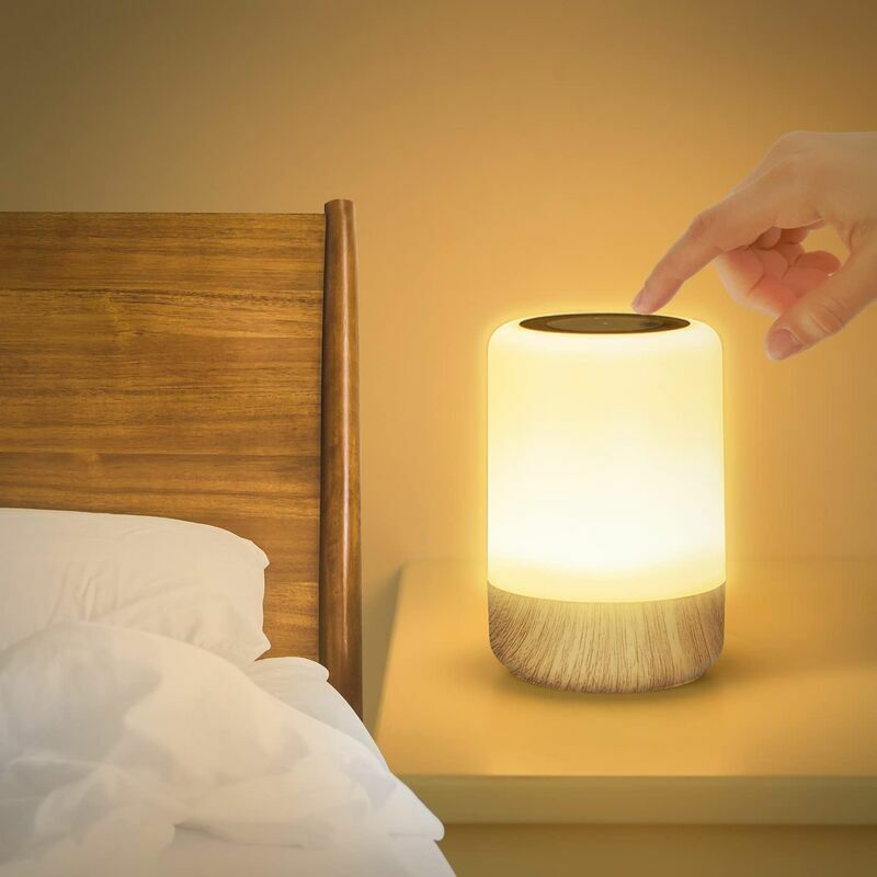 immagine 0 del prodotto lampada da comodino touch wireless dimmerabile, batteria led, 4 dimmer, 3 luminosit , lampada da comodino led ricaricabile per bambini, con timer per