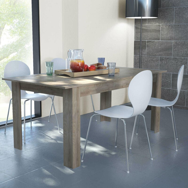 foto del prodotto tavolo allungabile da interno in nobilitato bilaminato 160 200x90x75h cm bogot burlywood
