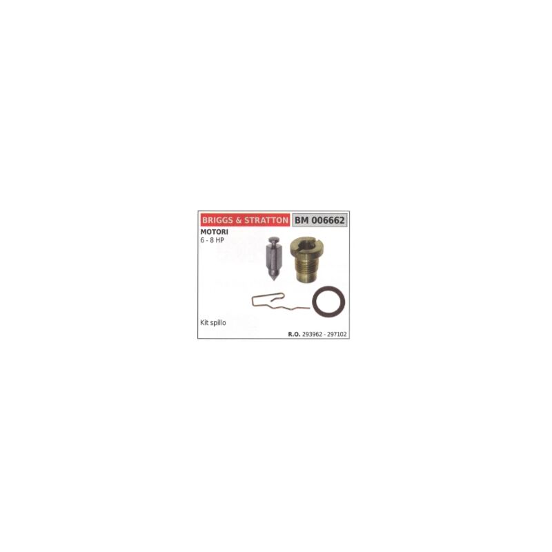 foto del prodotto kit spillo carburatore briggs stratton motozappa 6 8 hp 293962 297102