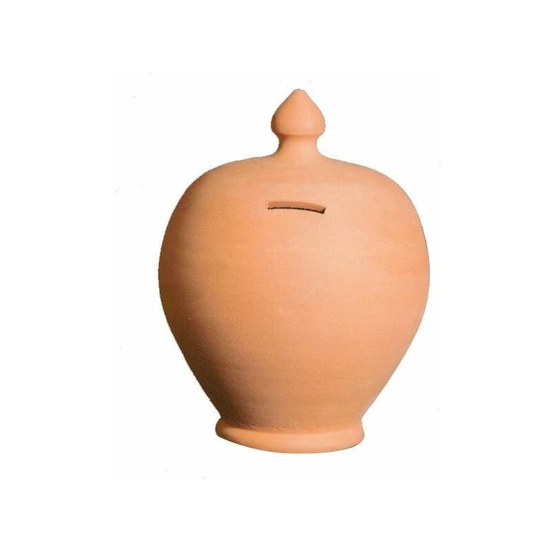 foto del prodotto salvadanaio terracotta tondo cm 22 h 30 coli 