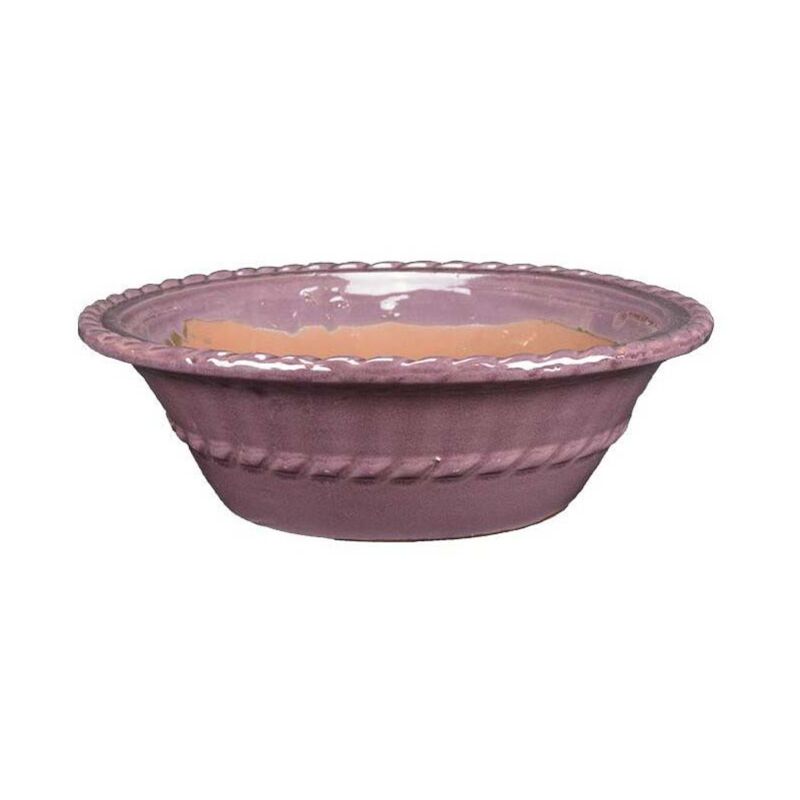 foto del prodotto vaso bonsai tondo smaltato prugna diam. 15 cm