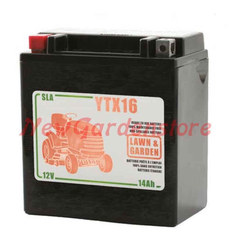 foto del prodotto batteria gel 12v 16ah polo positivo sinistra 310011 trattorino tagliaerba