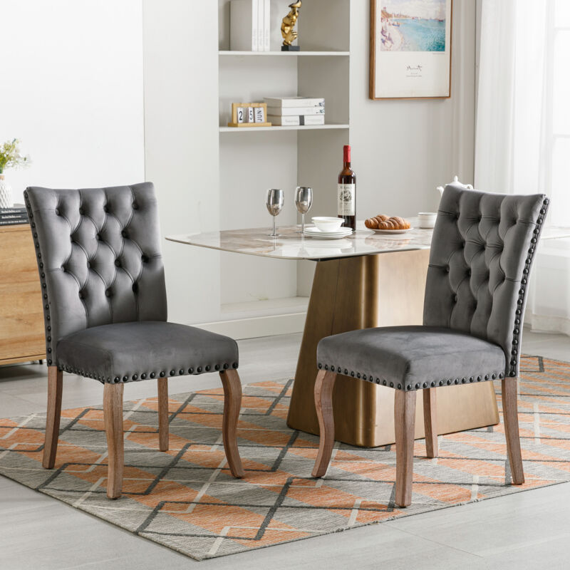 foto del prodotto okwish sedia da pranzo sedia da cucina, sedia da soggiorno con battente per anta singola sullo schienale, 2 pezzi , sedia imbottita con finiture a