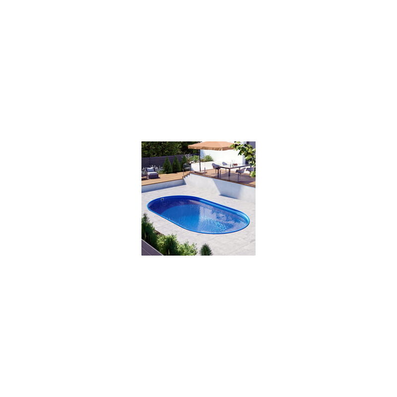 foto del prodotto piscina interrata ovale in acciaio newskyblue 800 h.150cm deluxe