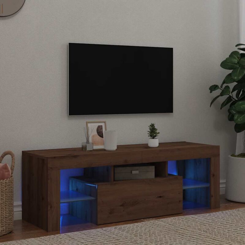 foto del prodotto vidaxl mobile porta tv con led artigianale 200x25x44 cm multistrato