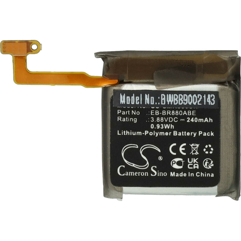 foto del prodotto vhbw batteria sostituisce samsung gh43 05068a, eb br880aby per smartwatch orologio bracciale fitness 240mah, 3,88v, li poly 