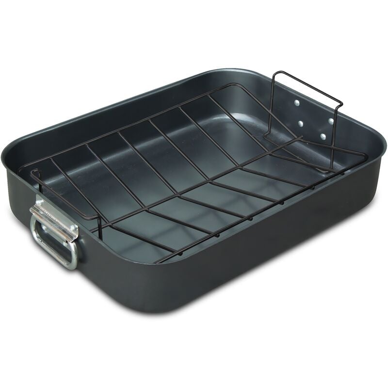 foto del prodotto rostiera con griglia 41x30x8,3 cm carbon steel
