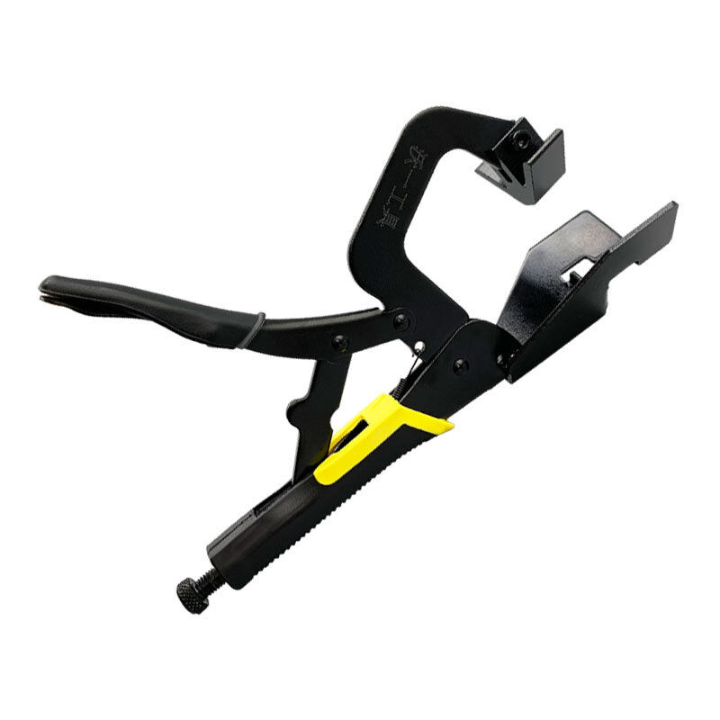 foto del prodotto morsetto ad angolo retto per la lavorazione del legno, maschera di fissaggio a 90 gradi, morsetto a sgancio rapido anti movimento, angolo