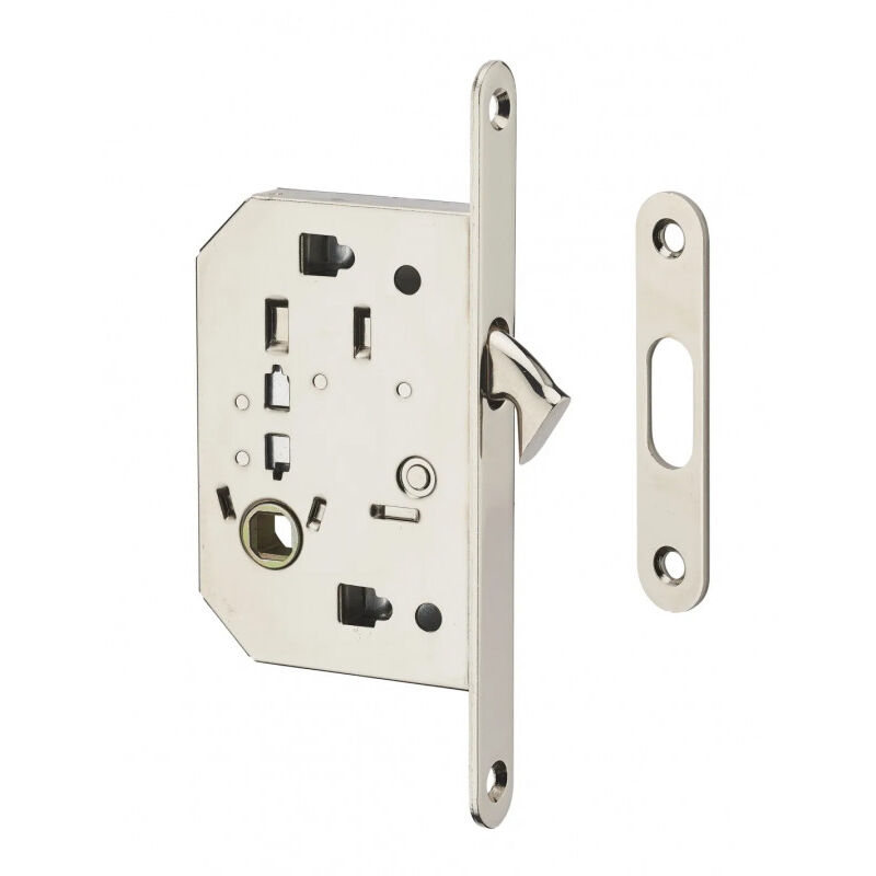 foto del prodotto thirard serrure crochet sans accessoires axe 50 mm pour porte coulissante, chrom satin