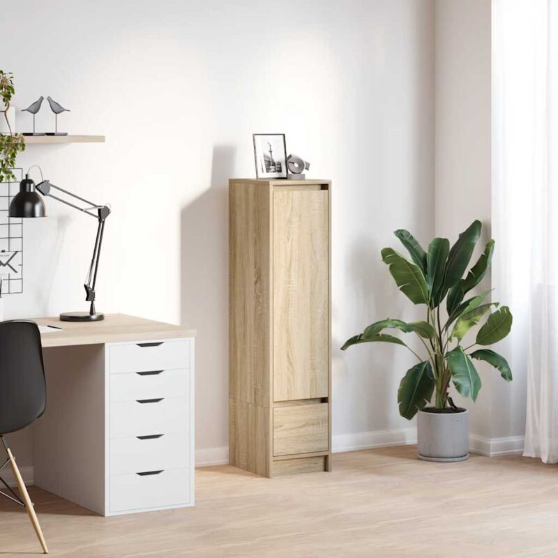 foto del prodotto vidaxl credenza rovere sonoma 29,5x34x119,5 cm in legno multistrato