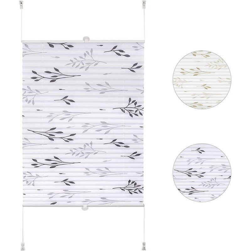 foto del prodotto woltu tenda a rullo plissettata oscurante tessuto per finestra porte senz 65 x 130 cm