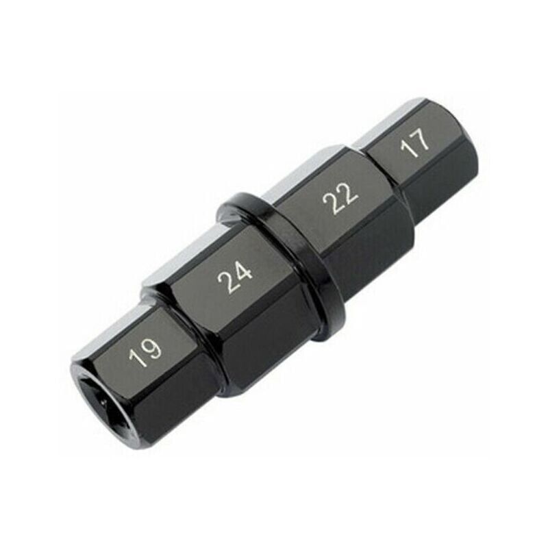 foto del prodotto manicotto per rimozione asse ruota anteriore moto 17 19 22 24mm accessorio esagonale per asse mozzo nero