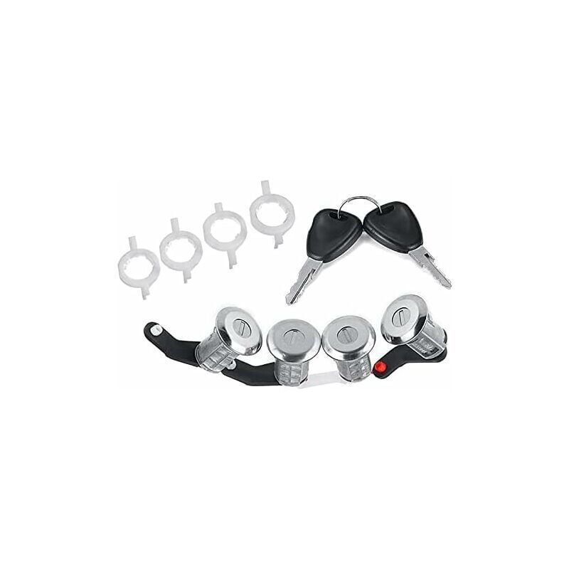 foto del prodotto set di 4 cilindri per serratura 7701470952 per renault master per opel movano per nissan 1998 2009 set serratura porta sinistra destra
