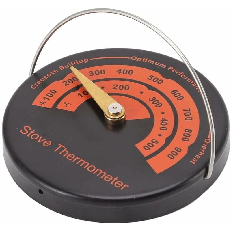 foto del prodotto termometro per tubo della stufa, misuratore magnetico per tubo del camino, termometro per stufa magnetico bimetallico ampio range di misurazione