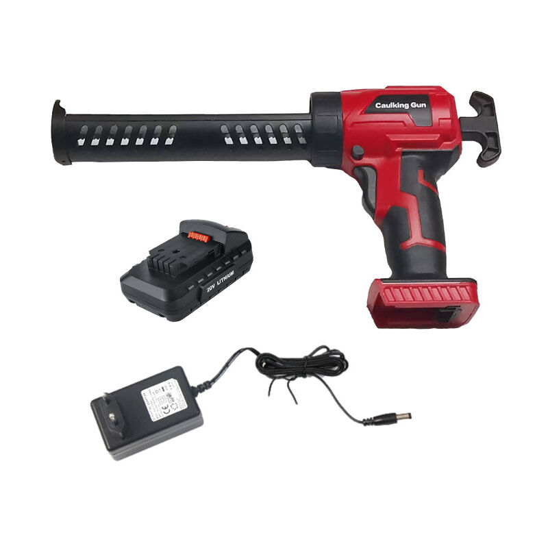 foto del prodotto pistola elettrica di riempimento antigoccia con spinta da 300 kg, pistola per utensili in silicone senza fili con tecnologia a flusso costante,