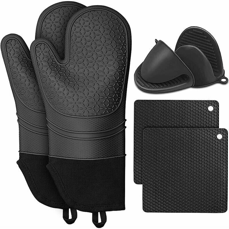 foto del prodotto guanti da forno in silicone mini guanti da forno presina, guanto resistente al calore 260 c, guanti da forno facili da pulire per cucina, forno,